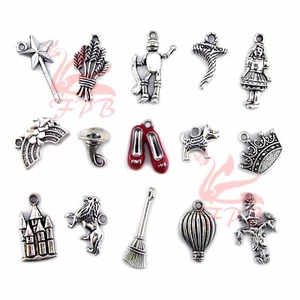 Wizard Of Oz Charms Set - 15PCs Silver Plated WOO Charm Collection CC05202022 - Picture 1 of 8