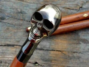 Handmade Wooden Walking Stick Walking Cane For Old Age Black - Picture 1 of 4