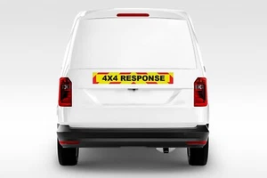 4x4 Response Fluorescent Magnetic Warning Sign - Picture 1 of 1