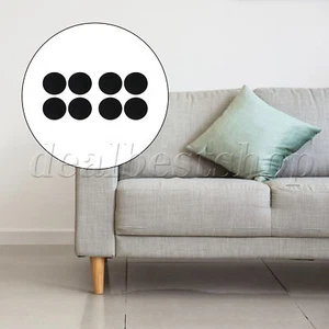 8 x Black Round Self Stick Pads for Furniture Chair Table 1.38"x0.08" - Picture 1 of 6