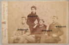 CABINET CARD HANDSOME GROUP MEN LOOKING AWAY FROM CAMERA BRISTOL VILLIERS QUICK