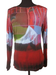 Aventures des Toiles Rojo Multicolor Pull Over Top Abstracto Manga Larga EU 38 XS S - Imagen 1 de 10