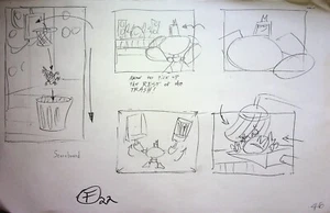 My Life As A Teenage Robot JOHN FOUNTAIN SIGNED Hand Drawn Storyboard Pg #IZ - Picture 1 of 2