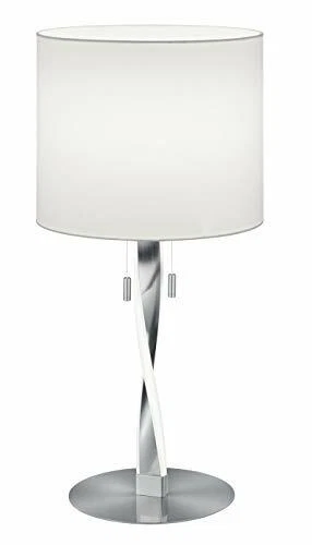 Trio Leuchten Nandor - Lampada da tavolo in metallo, 3 W, nichel opaco/bianco (W - Immagine 1 di 1