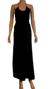 NWT Victoria's Secret Black Halter Maxi Dress Size L (12 - 14) - Picture 1 of 11