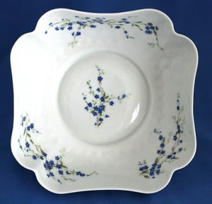 Bernardaud Myosotis 6 1/4" Square Serving Bowl Limoges France No Trim Perfect! - Picture 1 of 8