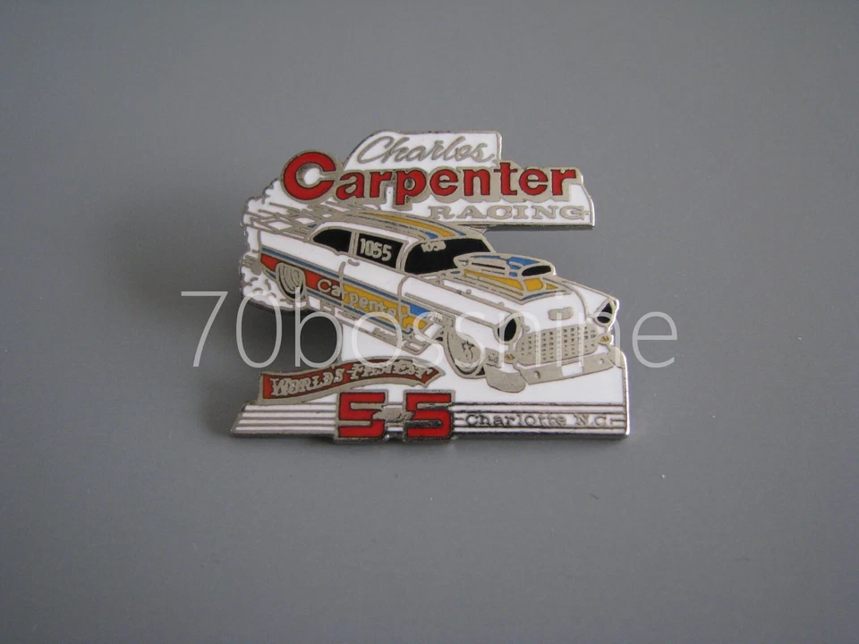 CHARLES CARPENTER '55 CHEVY PRO MOD NHRA DRAG CARRERAS SOMBRERO PIN SOLAPA PIN Foto 1 de 1