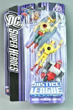 DC Justice League Unlimited Hawkman Reverse Flash Rocket Red 3 Pack MOSC JLU