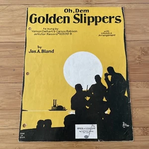 Vintage Sheet Music - Oh, Dem Golden Slippers - 1927 Ukulele - Jas. A. Bland - Picture 1 of 9