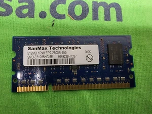 Impresora SanMax 512 MB 1Rx8 DDR2 144 pines EP2-2600B-Memoria SMD-E51288HG-6E - Imagen 1 de 1