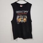 Green Day Revolution Radio Band Tank Top Sleaveless Shirt Size Large Cut Off