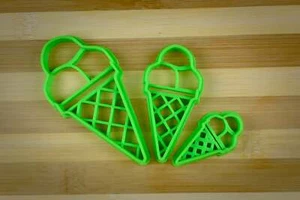 Maxi Cono de Helado con 3 Bolas - Cortador de Galletas Multi-Tamaño - Imagen 1 de 10