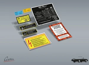 KOMPLETTSATZ AUFKLEBER STICKER MOTOR ALFA ROMEO SPIDER DUETTO 1990-1994 4. Serie - Bild 1 von 8