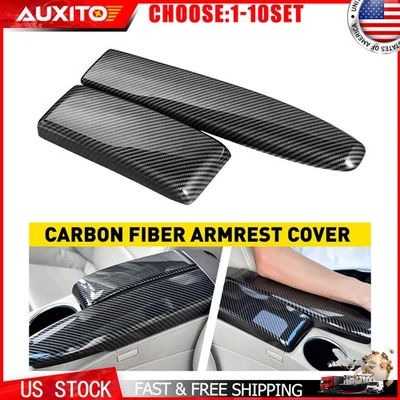 Cubierta de caja de reposabrazos de fibra de carbono para Mercedes Clase C W204 C250 C300 1-10X Foto 1 de 4