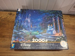 Thomas Kinkade Disneys Cinderella 2000 Pieces Puzzle Starry Night Complete - Picture 1 of 7