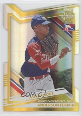 2022 Panini Elite Extra Edition Aspirations Gold Die-Cut /24 Anderson Fermin - Image 1 of 2
