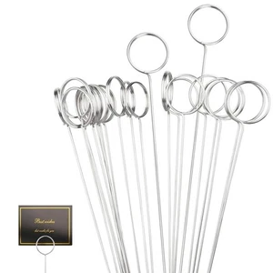 30 Pcs Metal Wire Floral Picks Wire Place Card Holder Table Name Number Clips - Picture 1 of 7