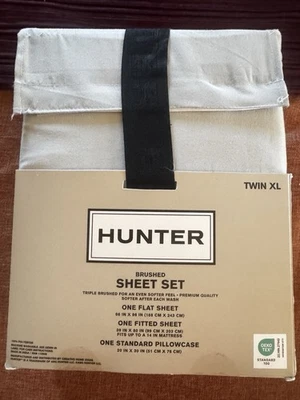 New Hunter Brushed 3-pc Sheet Set Light Grey Twin XL Polyester Extra Long - Image 1 of 4