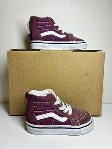 VANS SK8 HI Borgoña Gamuza Alta Top Niño Granate Talla 5 - Imagen 1 de 7