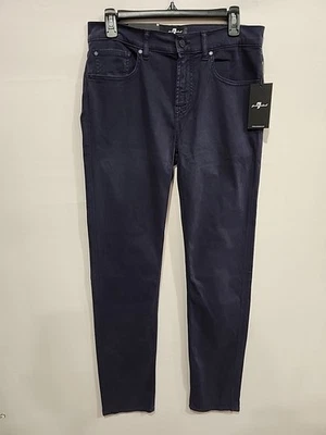 7 for All Mankind NWT 30 Slimmy Slim Straight Jeans Blue Luxe Performance NEW - Image 1 of 4