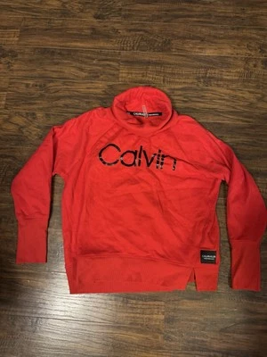 Calvin Klein Women's Red Performance Cowl Neck Sweatshirt Size M - Image 1 of 4