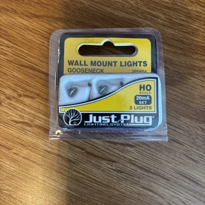 Woodland Scenics HO JP5654 Just Plug Lighting System, Gooseneck Wall-Mount Light - Image 1 of 2