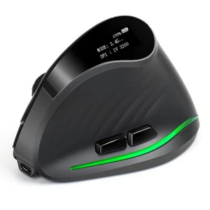 Wireless Ergonomic Mouse with OLED Screen, Rechargeable Silent Vertical Mouse... - Picture 1 of 7