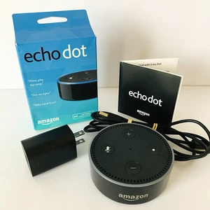 Amazon Echo Dot 2nd Generation Smart Speaker Black - Picture 1 of 6
