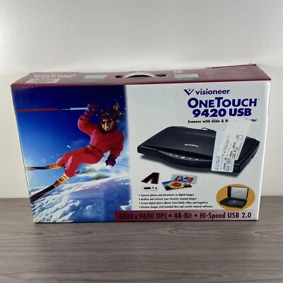 Visioneer One Touch 9420 USB Scanner With Slide & Negative Adapter New In Box - Image 1 of 4