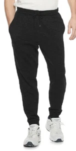 Men's Tek Gear Performance Black Fleece Jogger Pants New XXL Elastic Cuffs NEW - Picture 1 of 2