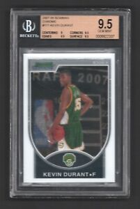 Kevin Durant Suns  2007 Bowman Chrome #111 Rookie Card Rc BGS 9.5 Gem Mint READ