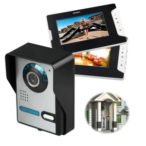 2 Familienhaus Video Türsprechanlage Klingelanlage mit 2x7" Monitor& Außenkamera - Bild 1 von 20