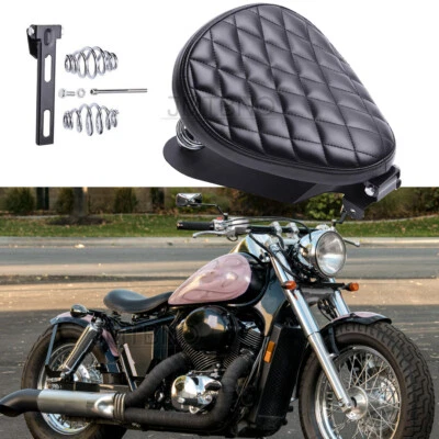 Solo Seat 3" Spring Base Saddle For Honda Shadow 1100 750 ACE Spirit AERO Bobber - Image 1 of 4