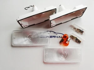 CLEAR VW LT Mk1 28 31 35 40 45 50 4X4 1975-1996 MAN-VW G90 TURNSIGNALS WHITE - Picture 1 of 3