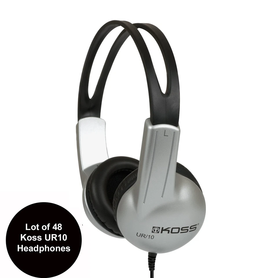 Koss UR10 On-Ear Headphones - Silver/Black