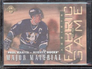 1997-98 Donruss Limited Fabric of the Game #40 Paul Kariya 0786/1000