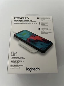 Logitech Powered Pad Qi Qi Certified Wireless Charger Up to 10W - White - Picture 1 of 3