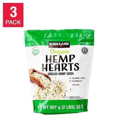 Kirkland Signature Organic Hemp Hearts, 3-pack (6 lbs Total) Gluten free Non-GMO - Image 1 of 2