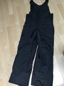 YOUTH M (5) KIDS Unisex RAWIK SKI Pants BLACK SNOW BIB Overalls WATERPROOF Nice - Picture 1 of 5