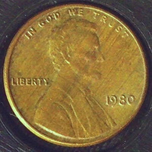 1980 P  Lincoln Penny   Woody - Obverse and Reverse - Picture 1 of 2