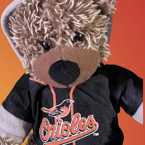 MLB Good Stuff Baltimore Orioles Hoddie Bear Plush Cover