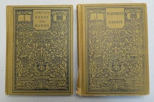 2 Macmillan Pocket Classics-Carlyle's Essay on Burns 1913 + De Quincey Essays - Picture 1 of 5