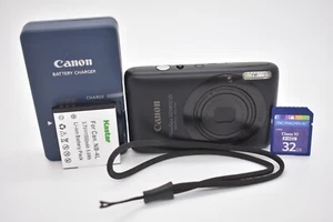 Canon PowerShot ELPH SD1400 IS Digital Camera Black 14.1MP Bundle - Tested Works - Picture 1 of 11