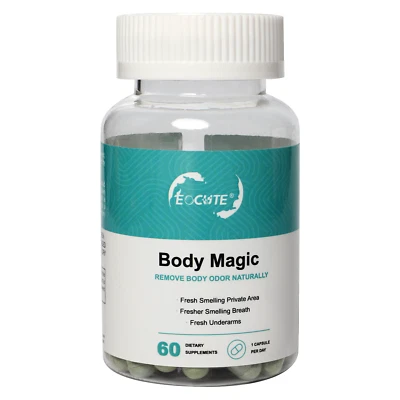 60 Cápsulas Cápsulas Desodorizantes Eliminan Olores Corporales y Cápsulas Vegetarianas Foto 1 de 4