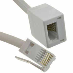 BT Téléphone Rallonge Pour Bureau & Domestique Complet 6 Fil Câble 15m - Zdjęcie 1 z 3