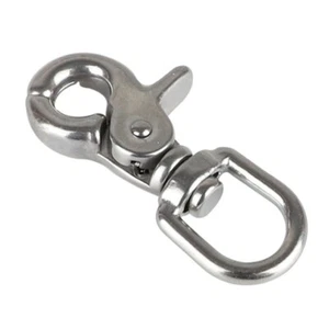 Stainless Steel Lobster Clasps Swivel Eye Snap Hook Keychains Bag Trigger Clips - Picture 1 of 5