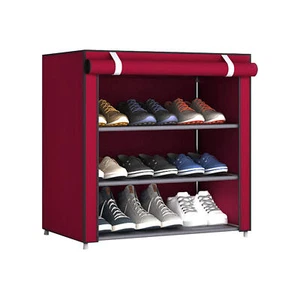 4 Tier Shoe Rack Wide Shoe Storage Organizer Stackable Entryway Etra Wide - Picture 1 of 14
