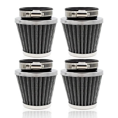 4 Air Filter 42 -44mm FOR Yamaha Honda Kawasaki Suzuki GY6 Quad KZ1000 80 ATV - Image 1 of 4