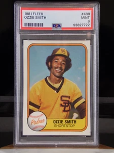 1981 Fleer Baseball Ozzie Smith #488 Trading Card Padres Hof | PSA 9 MINT - Bild 1 von 6