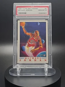 Fleer Pro-Visions Michael Jordan 1991 #2 PSA 10 gemas como nuevo - ¡¡tarjeta de moda!!! - Imagen 1 de 2